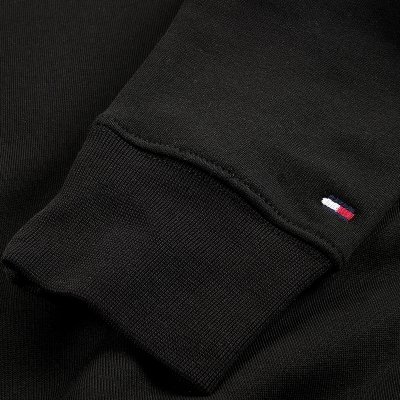 Bluza Tommy Hilfiger męska czarna kangurka z kapturem 