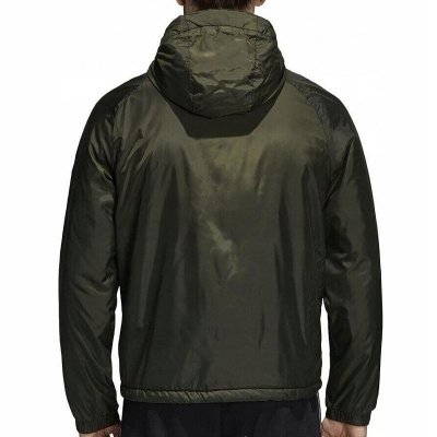 Kurtka męska Adidas sportowa przejściowa wiosenna zielona z kapturem