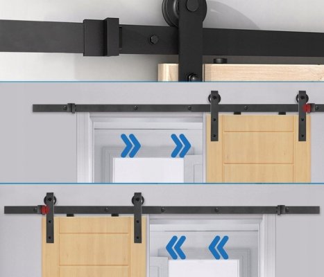 Mechanizm przesuwny do drzwi w stylu barn door