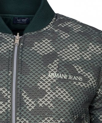 Armani Jeans męska kurtka przejściowa jesień dwustronna zielona