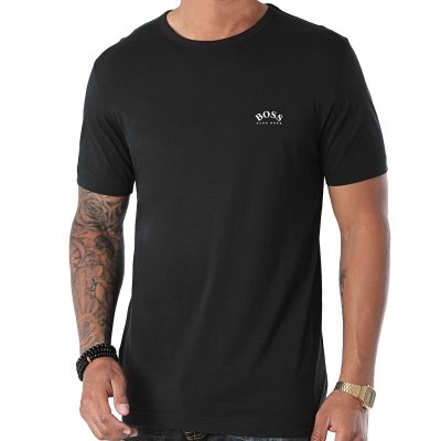 Hugo Boss t-shirt koszulka na krótki rękaw męska czarna logo na piersi