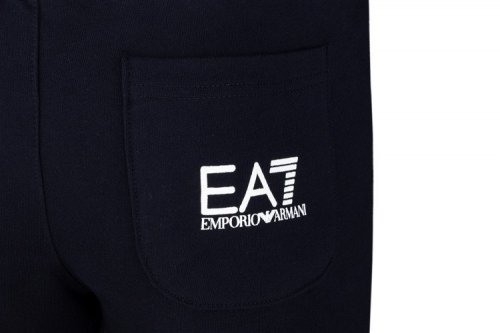 Spodnie męskie Emporio Armani EA7 duże logo granatowe