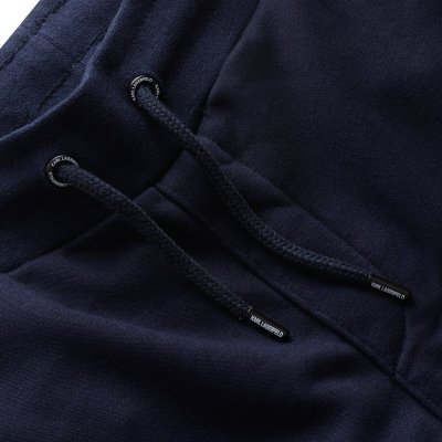 Spodnie męskie Karl Lagerfeld granatowe bawełniane