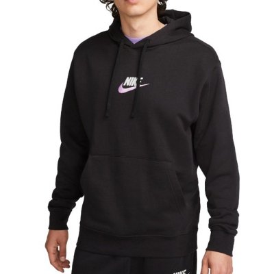 Bluza Nike męska kangurka czarna z nadrukiem sportowa