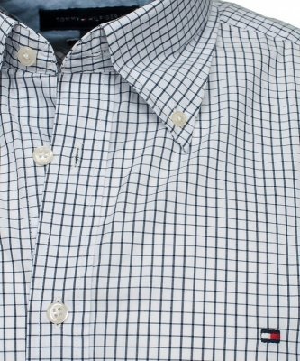 Koszula w kratkę Tommy Hilfiger Regular Fit męska logo