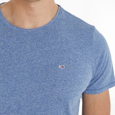 T-shirt Tommy Jeans koszulka męska z okrągłym dekoldem niebieska