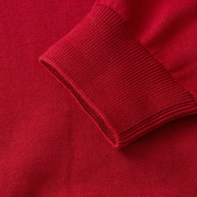 Sweter męski Lacoste bordowy bawełniany z okrągłym dekoldem 