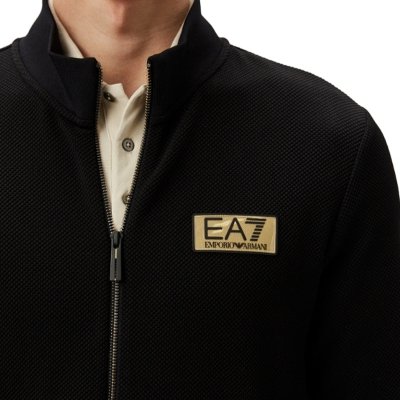 Bluza Emporio Armani EA7 męska czarna ze stójką rozpinana