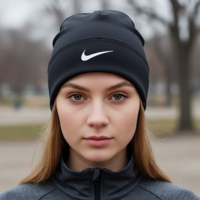 Nike czapka zimowa czarna logo unisex sportowa