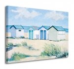 Beach  Huts On A Bright Day - Obraz na płótnie