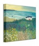 Cottage by Ocean Meadow - obraz na płótnie