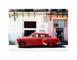 Havana Cuba - cadillac - reprodukcja