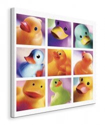 Duck Family Portraits - Obraz na płótnie