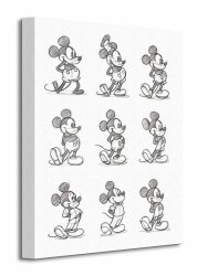 Mickey Mouse (Sketched - Multi) - Obraz na płótnie