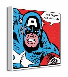Captain America (For Truth and Justice) - Obraz na płótnie
