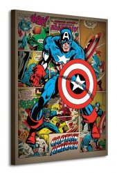Captain America (Retro) - Obraz na płótnie