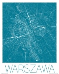 Warszawa - Niebieska mapa