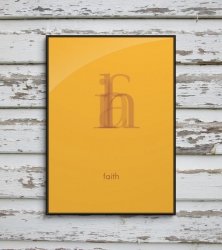 Plakat do salonu - Faith - 50x70cm