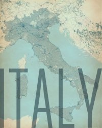 Italy, vintage - mapa