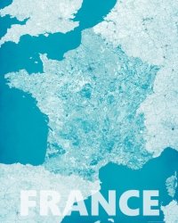 France, modern blue - mapa