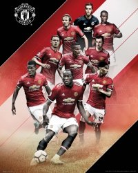 Plakat z drużyną - Manchester United Players 17/18