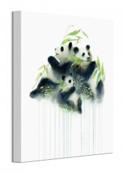 Pandas Bamboo - obraz na płótnie