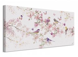 Birds and Blossom - obraz na płótnie