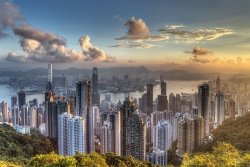 Hong Kong Wzgórze Wiktorii - plakat