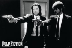 Pulp Fiction (B&amp;W Guns) - plakat