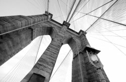 Fototapeta na ścianę - Most Brooklyn Bridge Wide Angle - 175x115 cm