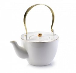 Dzbanek porcelanowy - Biały - GRACE - 870ml