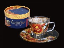 Filiżanka espresso - ze spodkiem - Słoneczniki - Van Gogh 