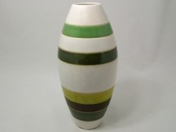Wazon ceramiczny - Zieleń - 17x37cm 