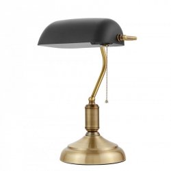 Lampa bankierska - Biurkowa Czarna - Bankier Classic