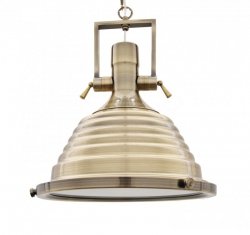 Lampa wisząca - Mosiężna Loft Braggi