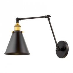 Lampa ścienna - Kinkiet Loft - Czarny - Rubi W2
