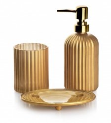 Komplet łazienkowy szklany - Ari Gold