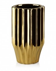 Wazon Ceramiczny - 14xh24,5cm - YVONNE GOLD 