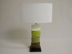 Lampa stołowa - Zieleń Klocki - 40x18x62cm