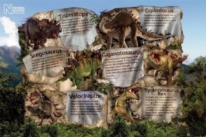 Natural History Museum (Dinosaur Facts) - plakat