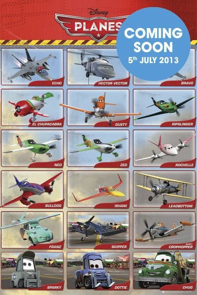 Samoloty Planes Grid - plakat