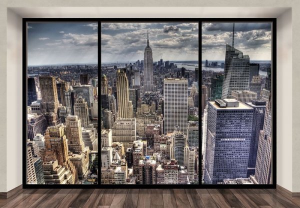 Fototapeta na ścianę - New York, sleepless (window) - 366x254 cm