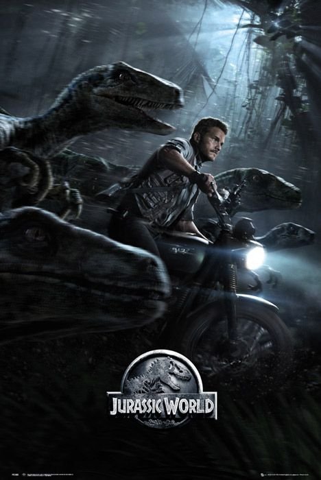 Jurassic World Raptors i Chris Pratt - plakat - Filmy ...