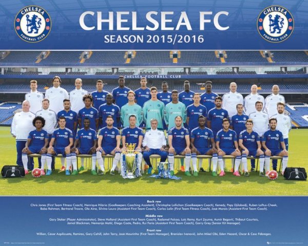 Chelsea FC - Drużyna 15/16 - plakat
