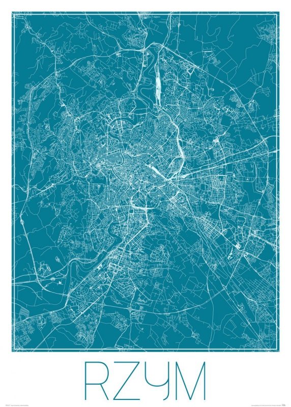 Rzym - Niebieska mapa