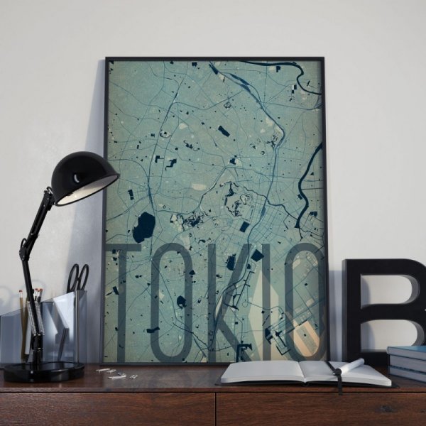 Plakat do salonu - San Francisco - Artystyczna mapa - 40x50 cm
