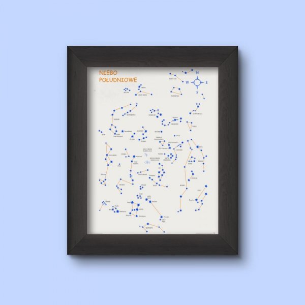Niebo Południowe białe - mapa