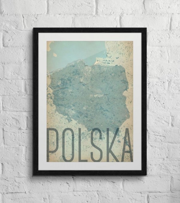 Polska, vintage - mapa