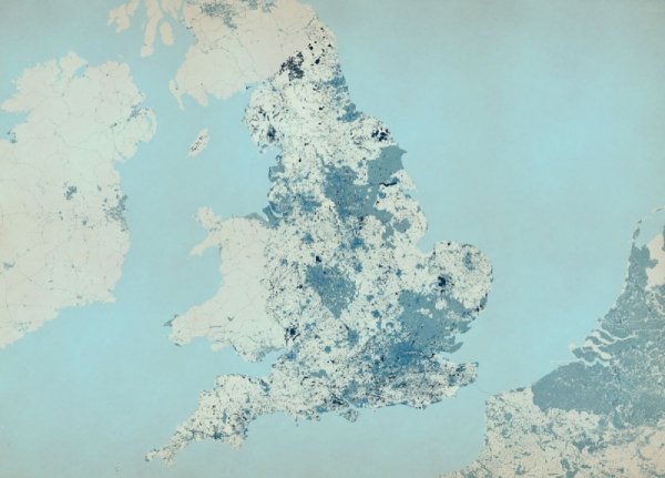 Fototapeta do biura - Mapa Anglii