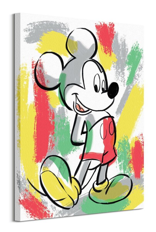 Mickey Mouse Paint Stripes - obraz na płótnie